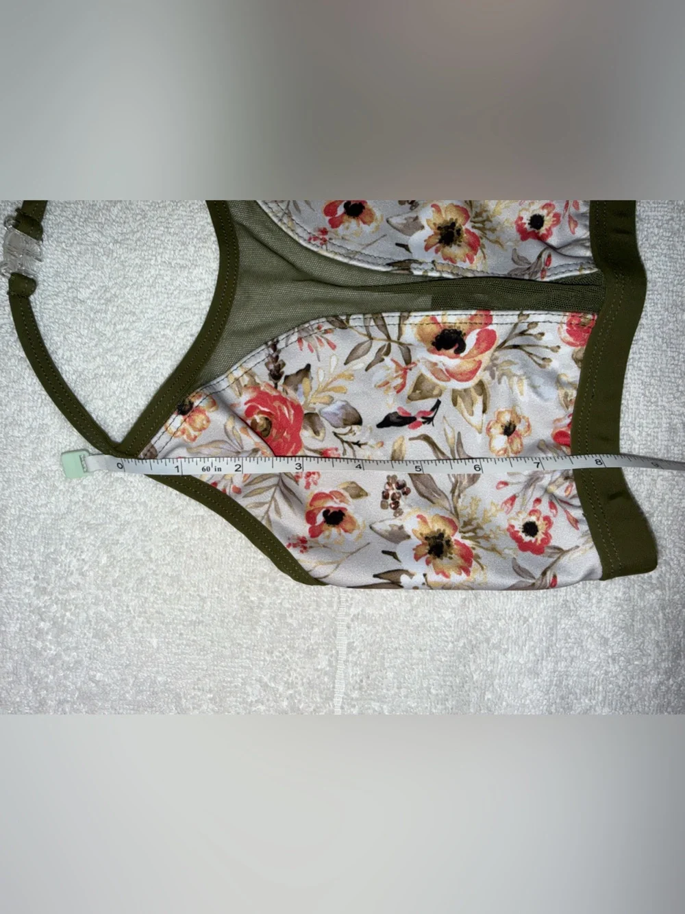 Betty Harlow Kids Floral Dance Top in Olive and Pink Size 8 Medium